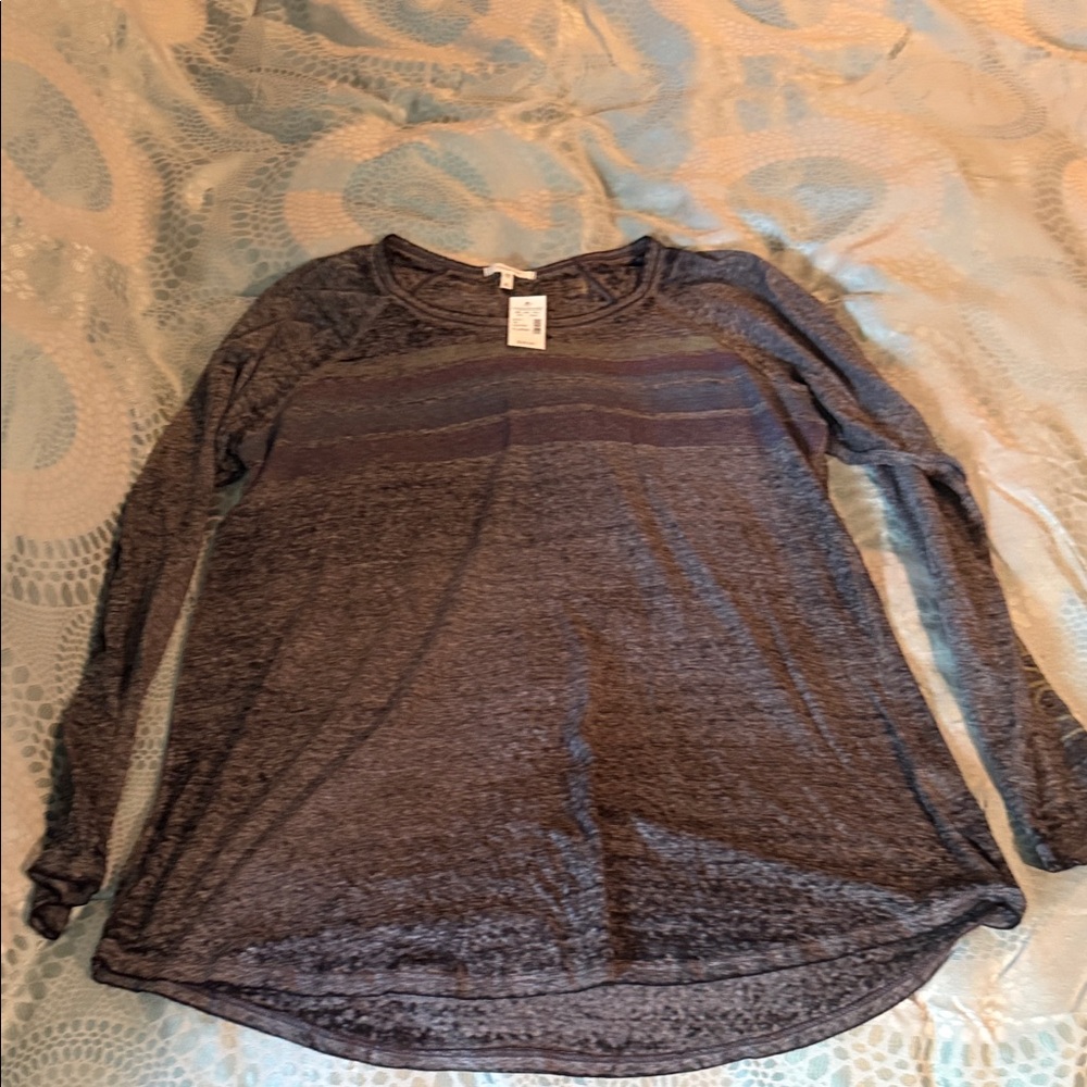 Maurices Heathered Black Long Sleeve Shirt